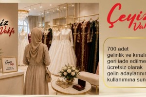 Çeyiz Vakfı'ndan Gelinlik ve Kınalık Desteği 